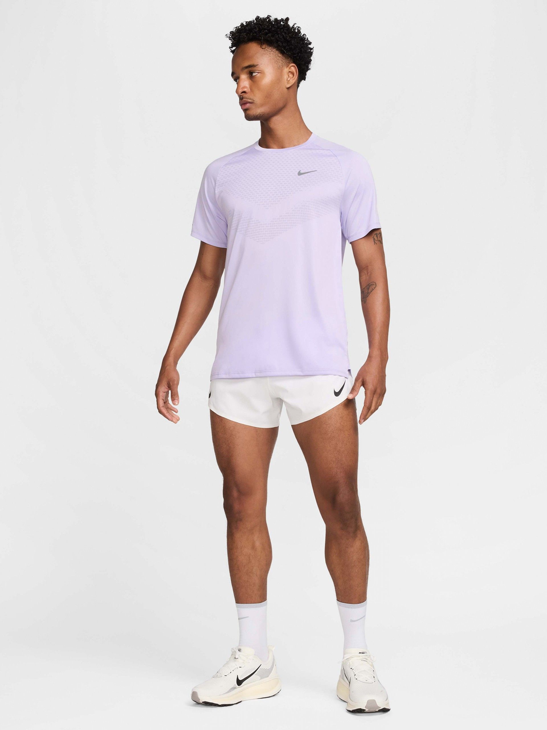 Camiseta de Running Nike Stride Dri-FIT ADV Lila Para Hombre