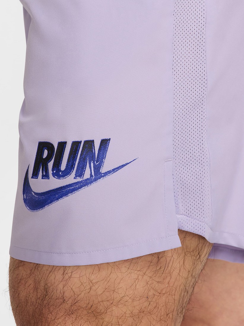 Pantalones Cortos de Running Nike Challenger Run Energy 18cm Lila Para Hombre