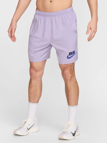 Nike Challenger Run Energy 18cm Lilac Running Shorts For Men