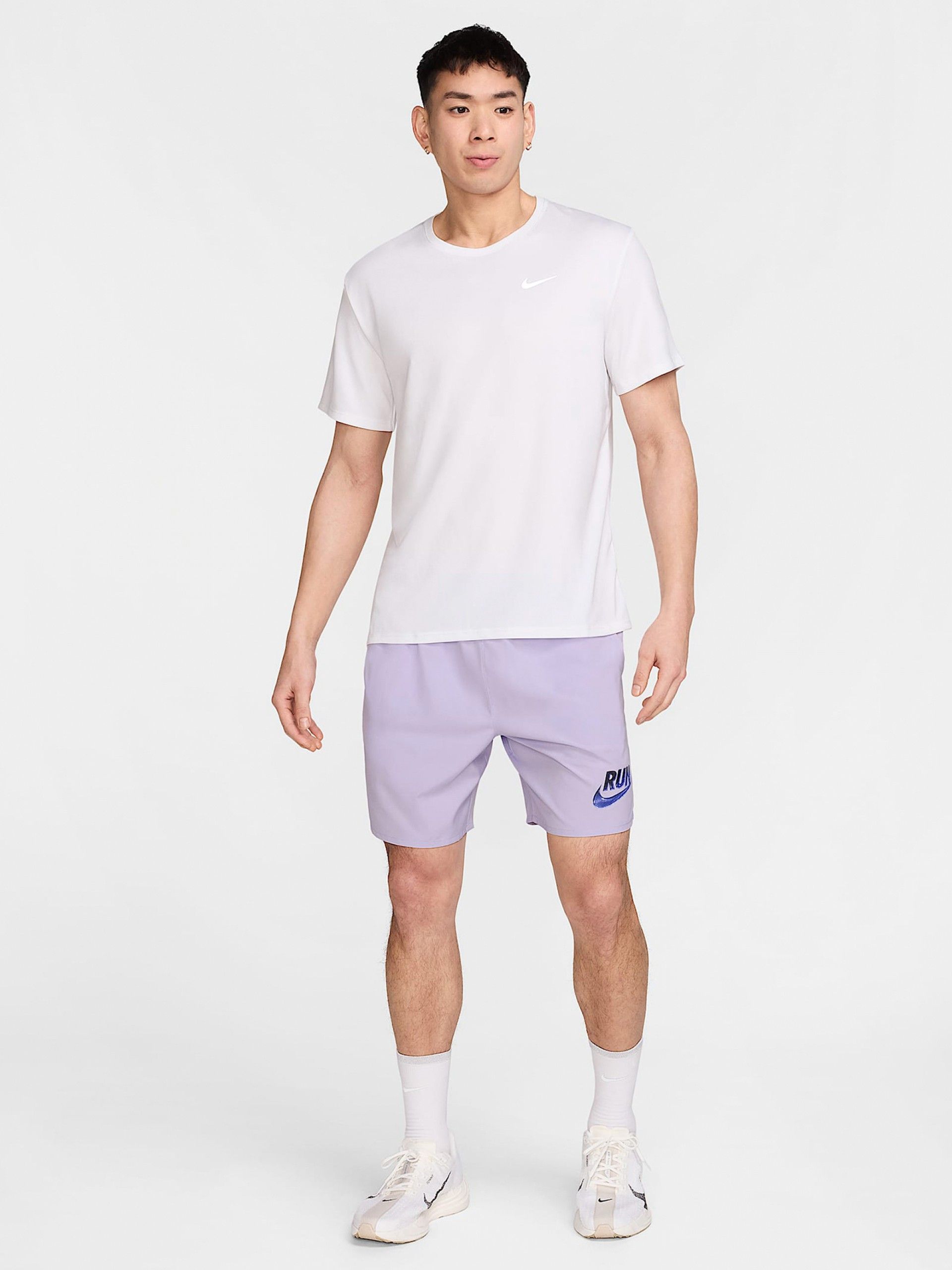 Nike Challenger Run Energy 18cm Lilac Running Shorts For Men