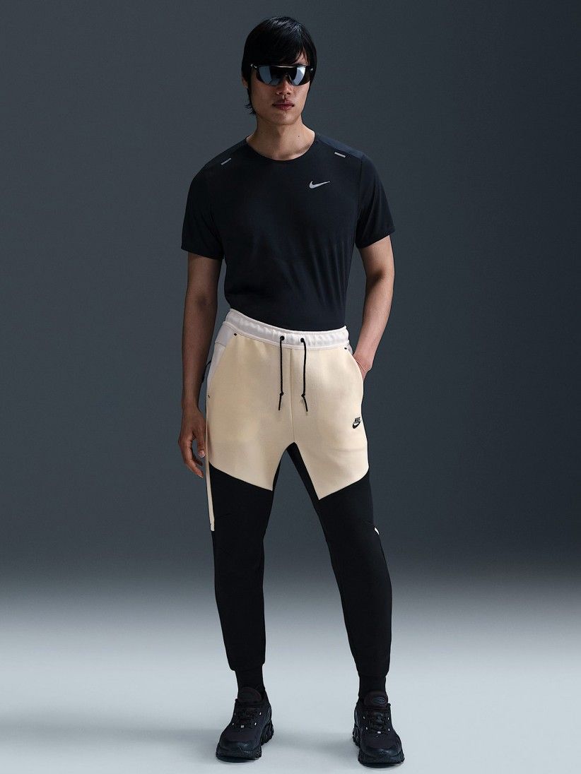 Nike Tech Fleece Slim Fit Yellow and Black Trousers For Men