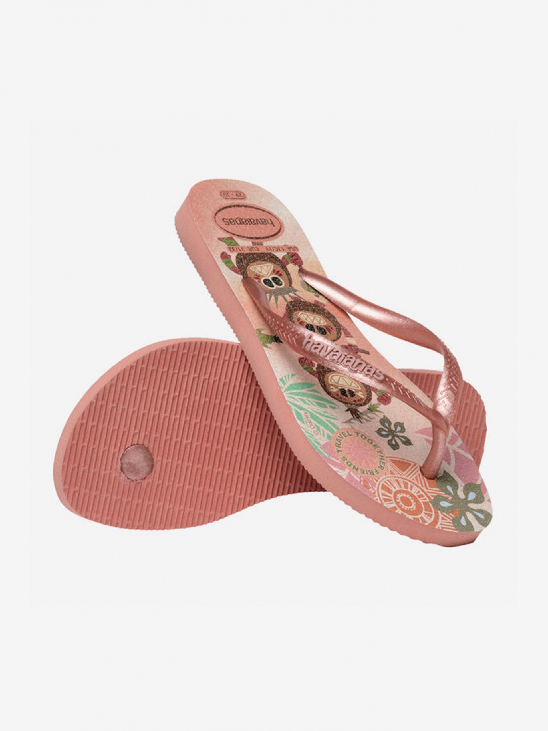 Chinelos Havaianas Slim Princess Kids Rosa