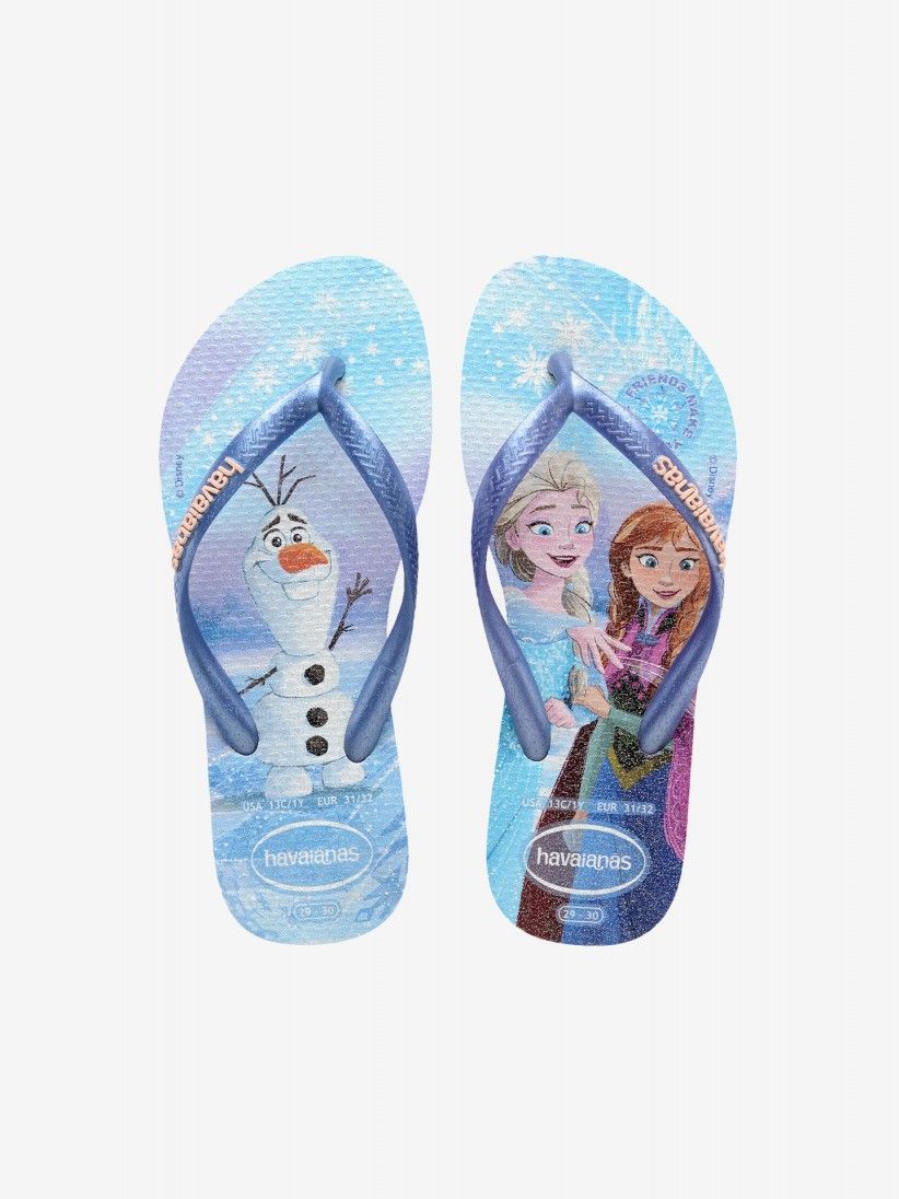 Chinelos Havaianas Slim Princess Kids Roxos