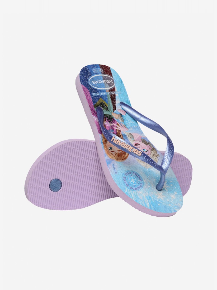 Chinelos Havaianas Slim Princess Kids Roxos
