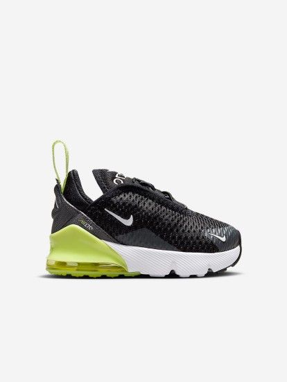 Sapatilhas Nike Air Max 270 Pretas e Verdes Para Beb