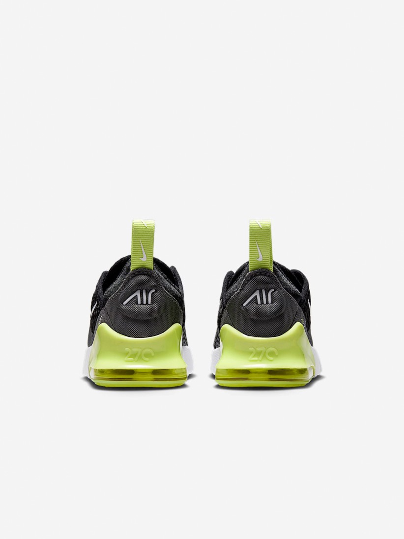 Sapatilhas Nike Air Max 270 Pretas e Verdes Para Beb
