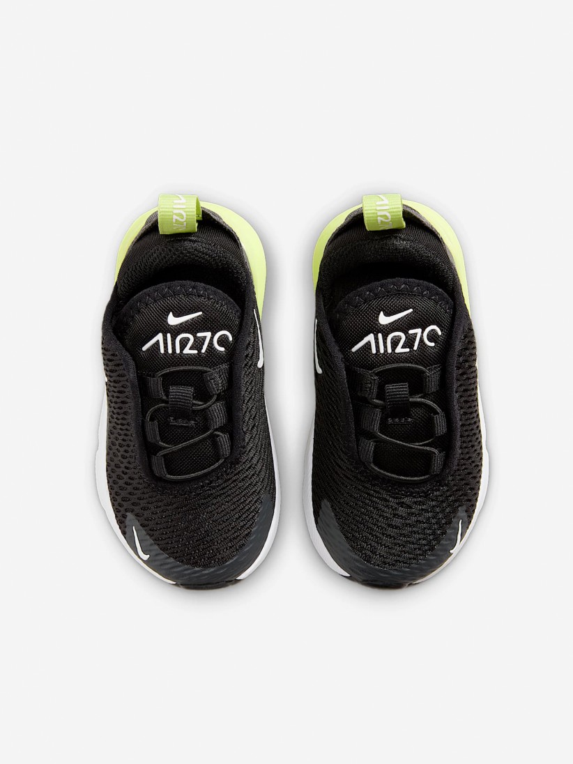 Sapatilhas Nike Air Max 270 Pretas e Verdes Para Beb
