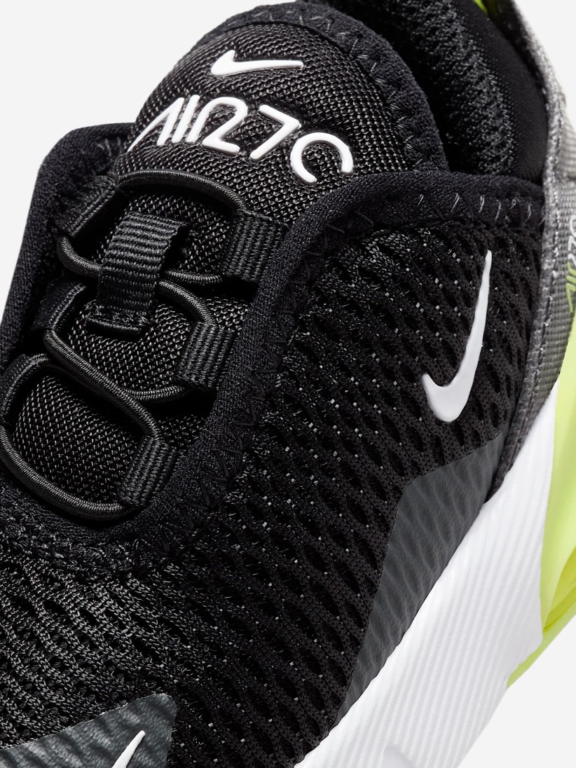 Sapatilhas Nike Air Max 270 Pretas e Verdes Para Beb