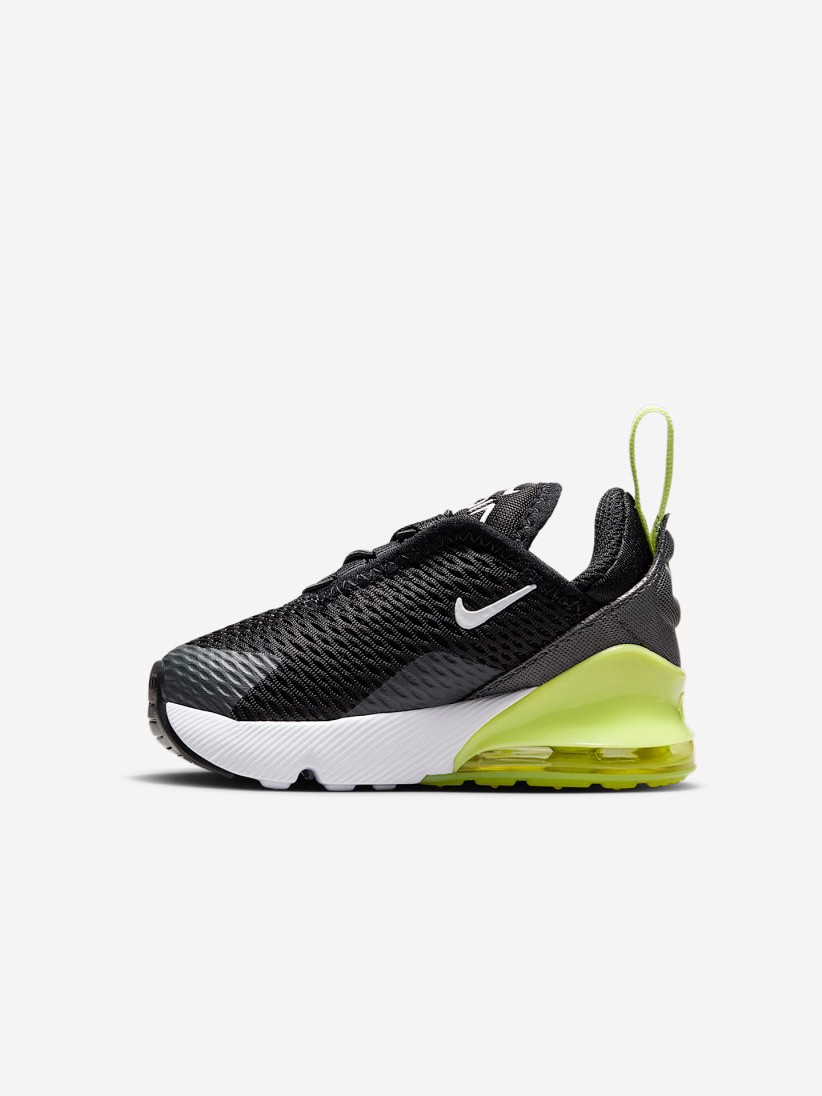 Sapatilhas Nike Air Max 270 Pretas e Verdes Para Beb