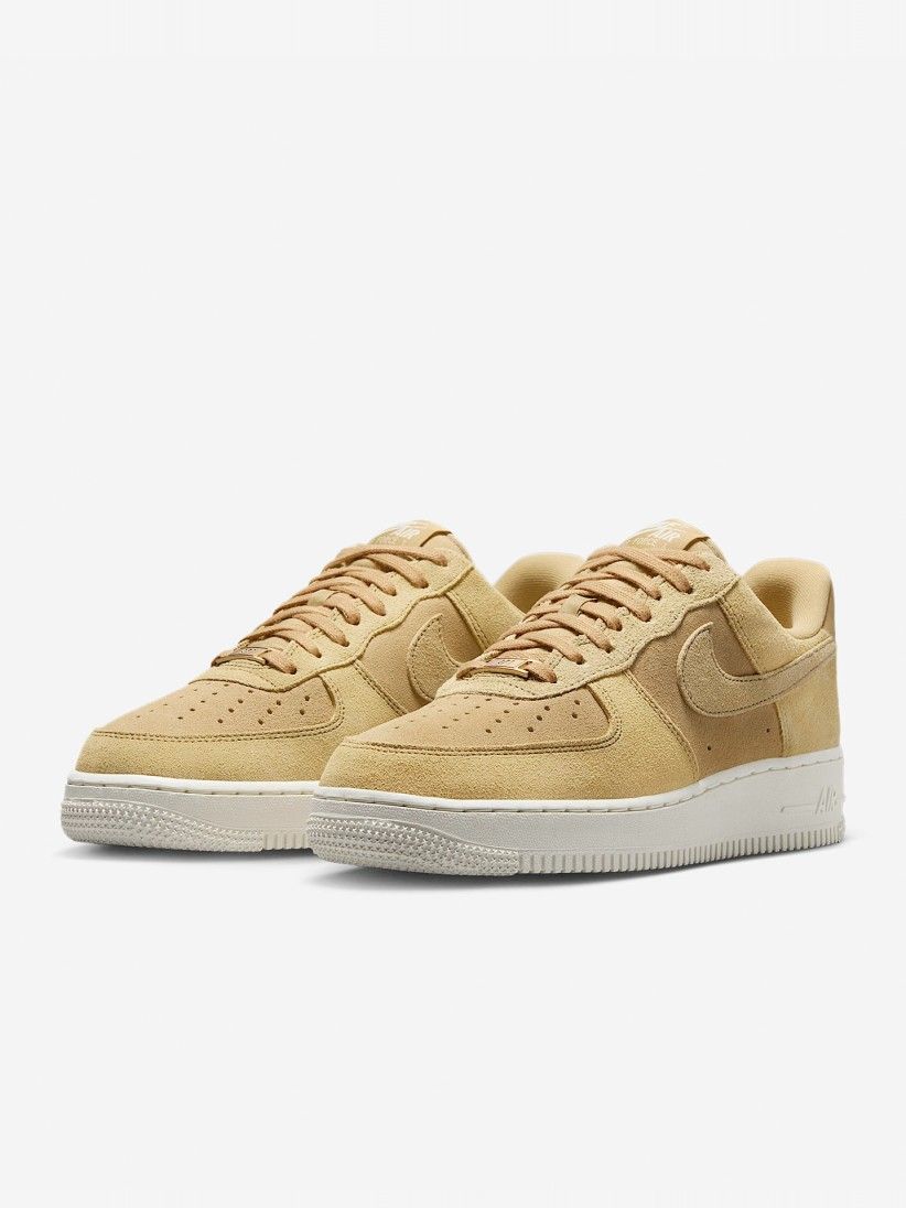 Nike Air Force 1 07 Yellow Suede Sneakers For Women