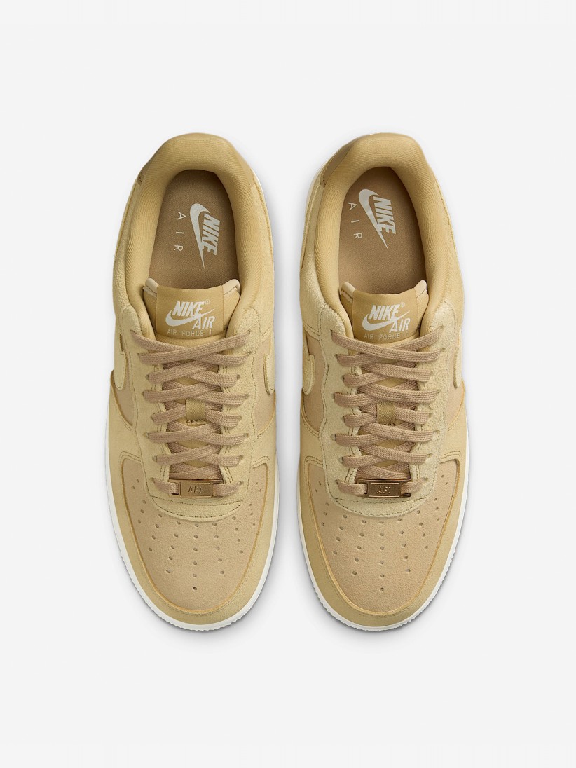 Nike Air Force 1 07 Yellow Suede Sneakers For Women