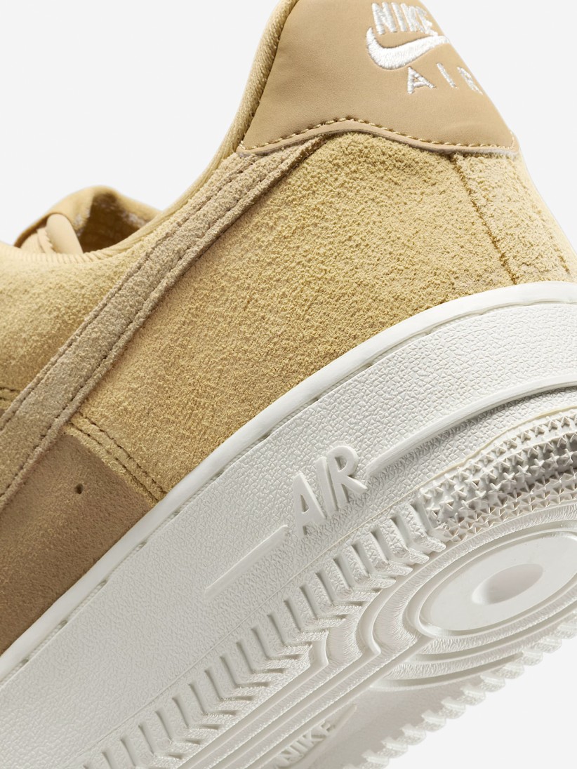 Nike Air Force 1 07 Yellow Suede Sneakers For Women