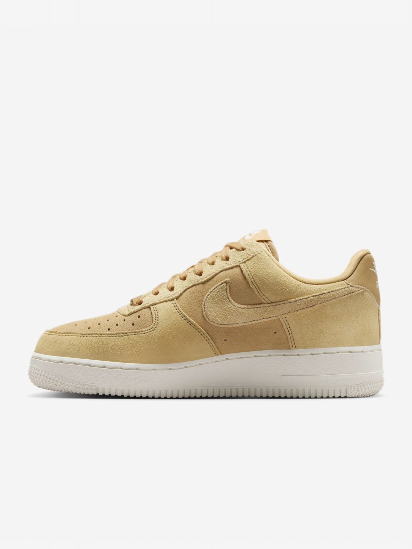 Nike Air Force 1 07 Yellow Suede Sneakers For Women