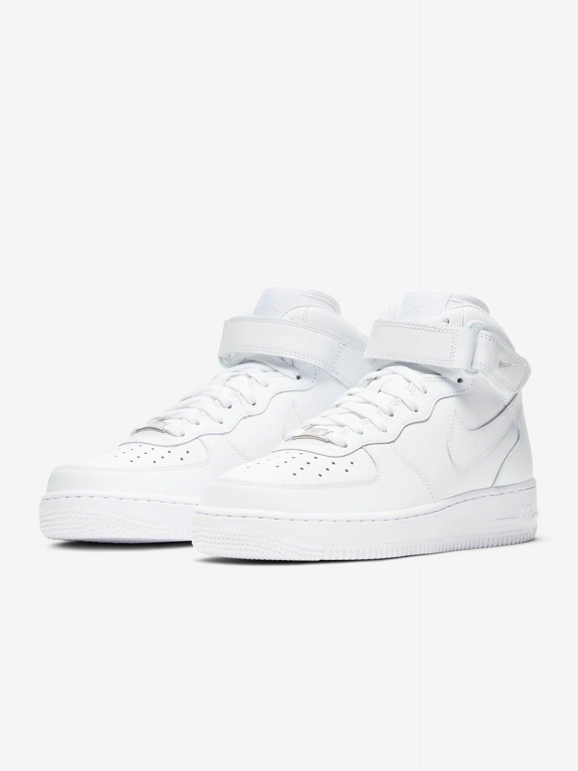 Sapatilhas Nike Air Force 1 07 Mid Brancas Para Mulher