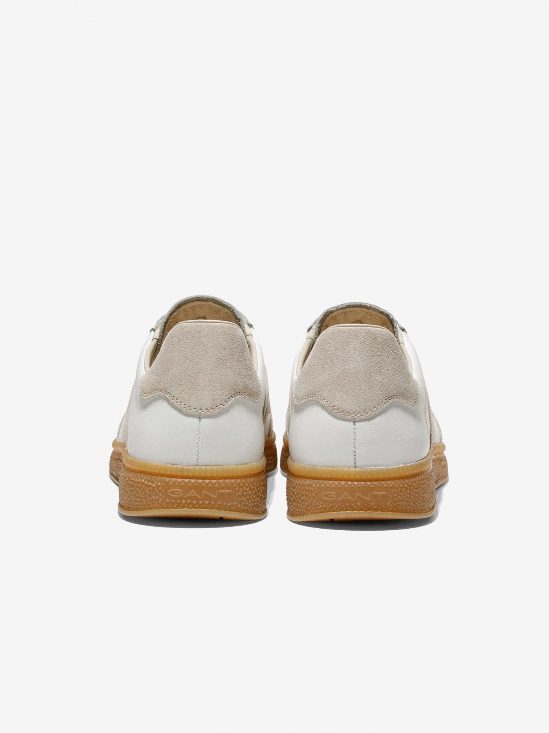Gant Cuzmo White and Beige Leather and Suede Sneakers