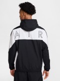 Nike Air Woven Black and White Hooded Jacket For Men