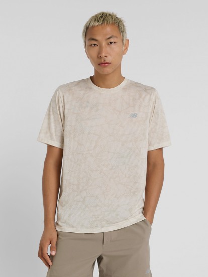 New Balance Athletics Printed Beige T-shirt