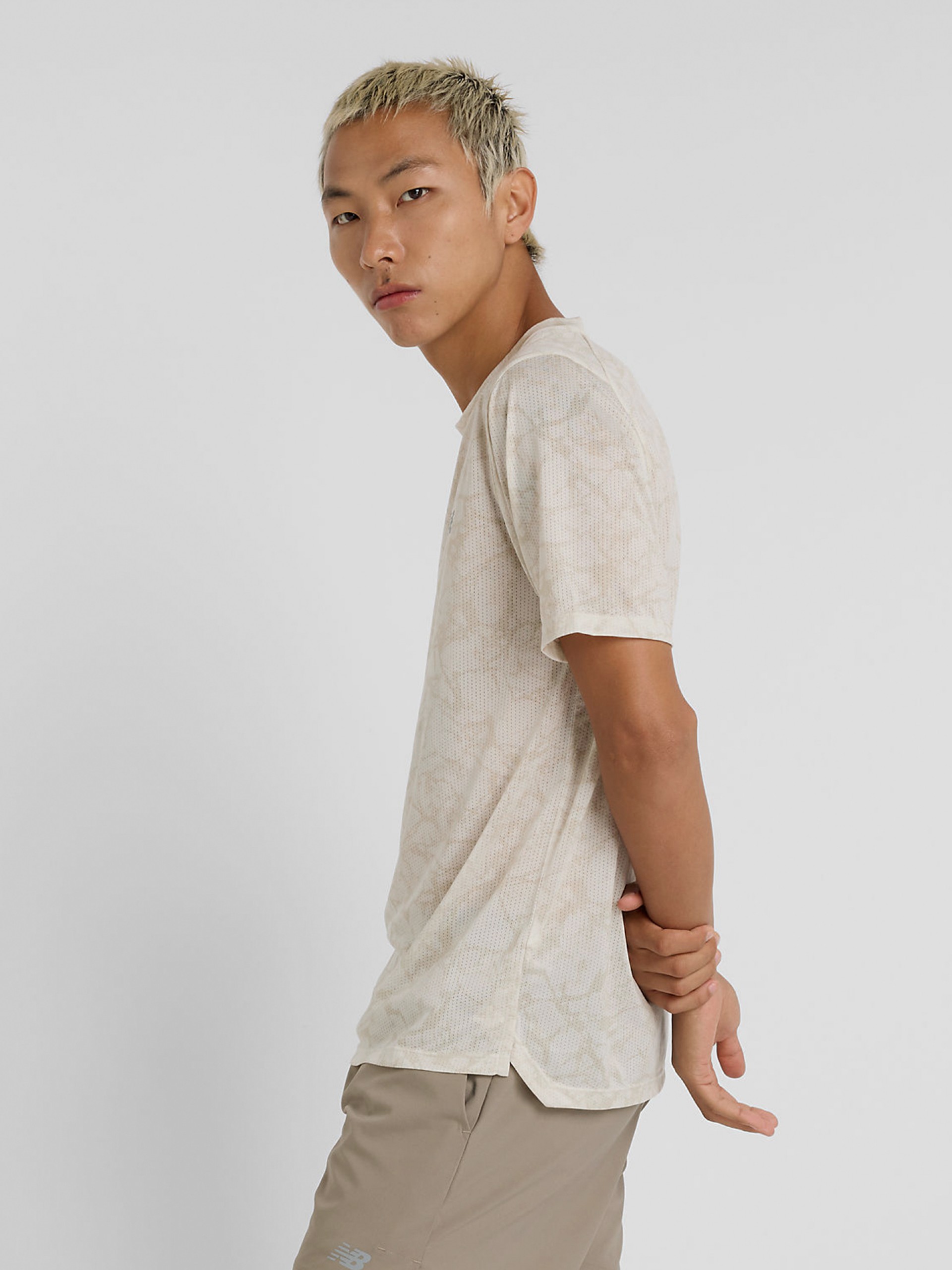 T-shirt New Balance Athletics Printed Bege