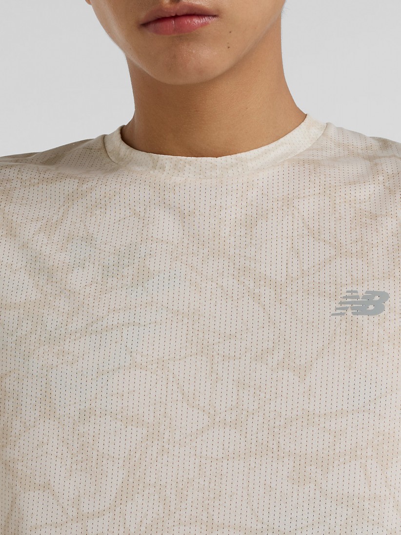 Camiseta New Balance Athletics Printed Beige