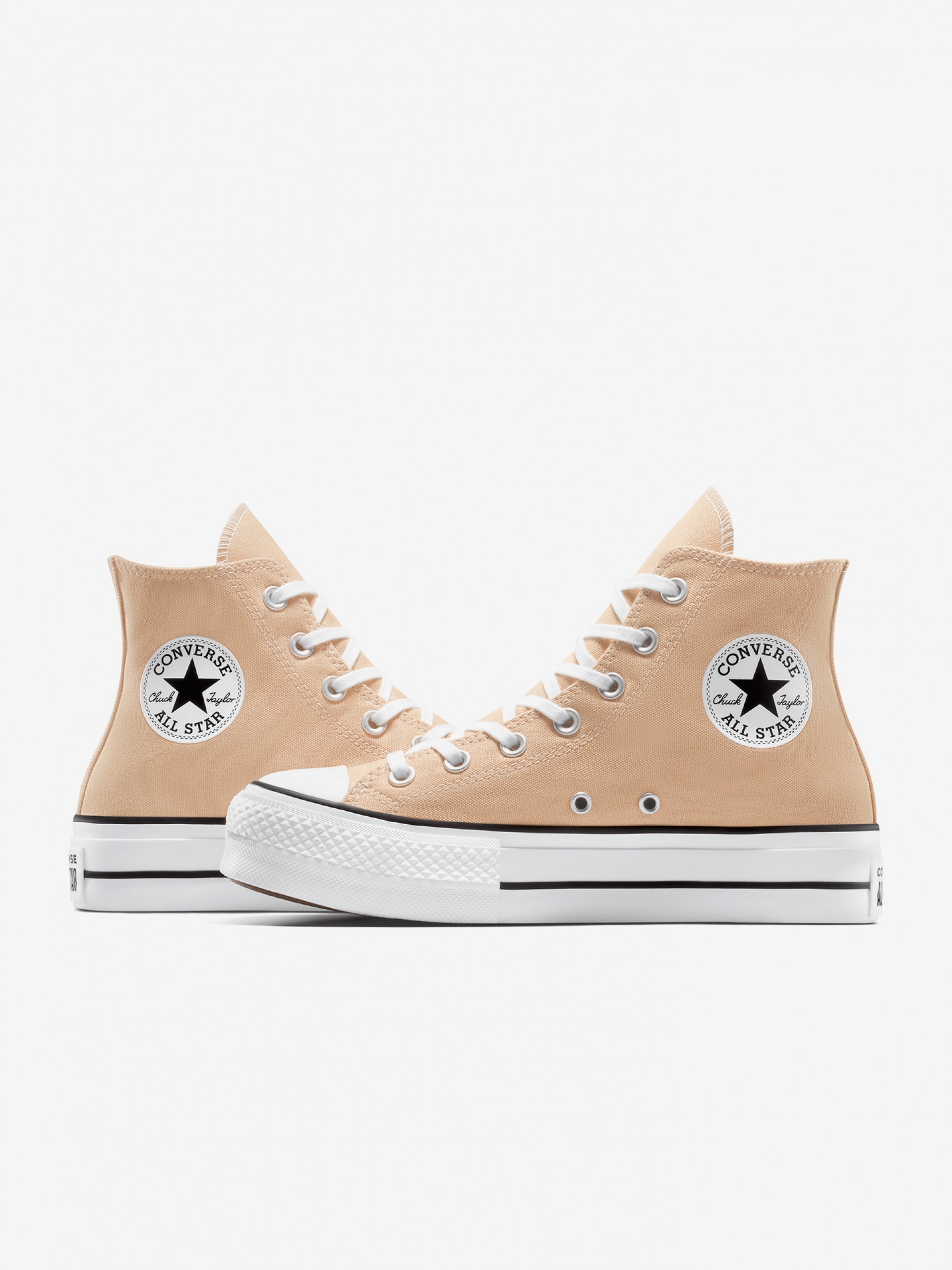 Converse Chuck Taylor All Star Lift Platform Beige Sneakers