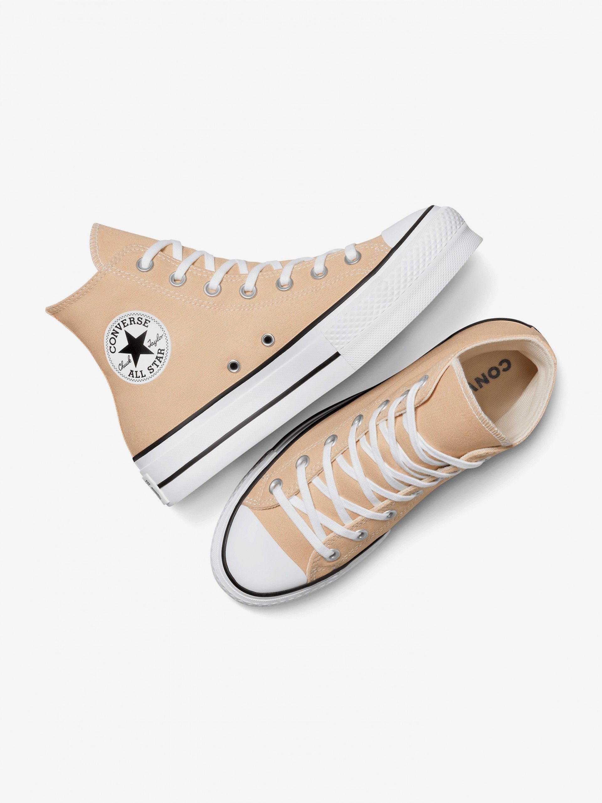 Converse Chuck Taylor All Star Lift Platform Beige Sneakers