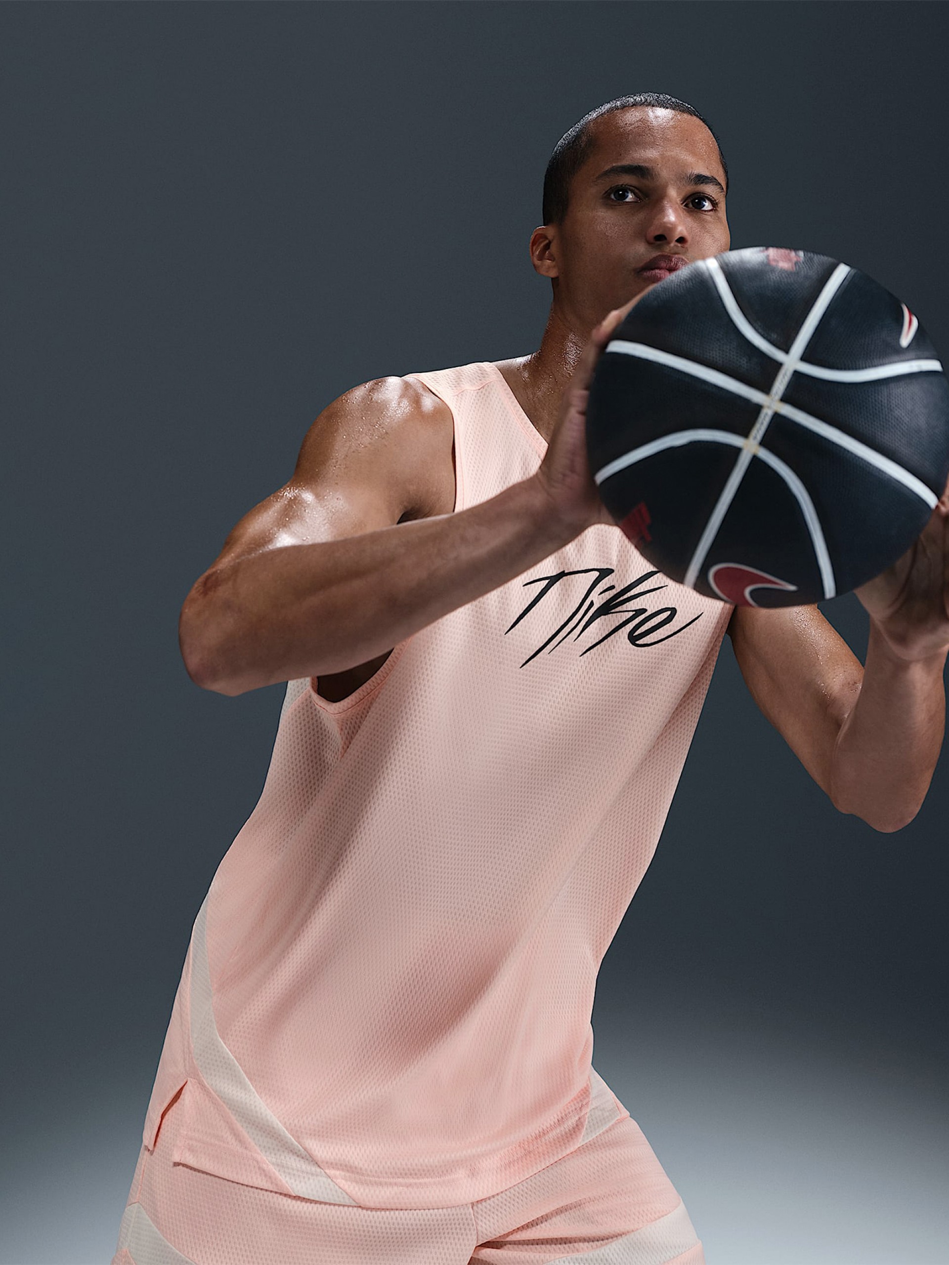 Camiseta de Tirantes de Baloncesto Nike Icon Dri-FIT Rosa Para Hombre