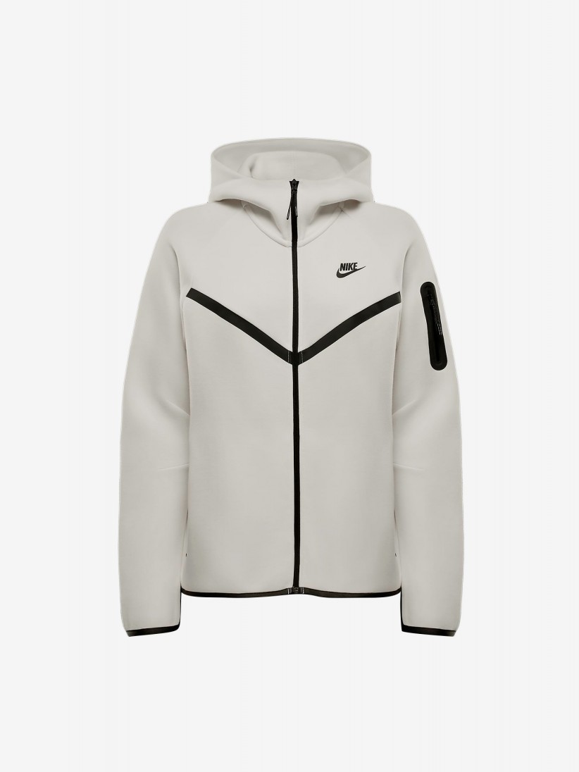 Nike Sportswear Tech Fleece Windrunner Beige Hooded Jacket For Women