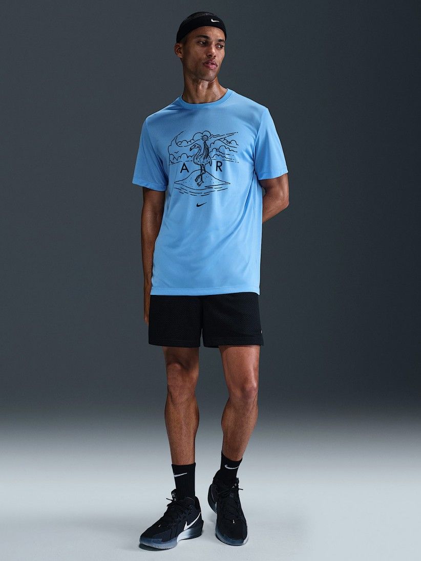 Camiseta de Baloncesto Nike Dri-FIT Azul Claro Para Hombre
