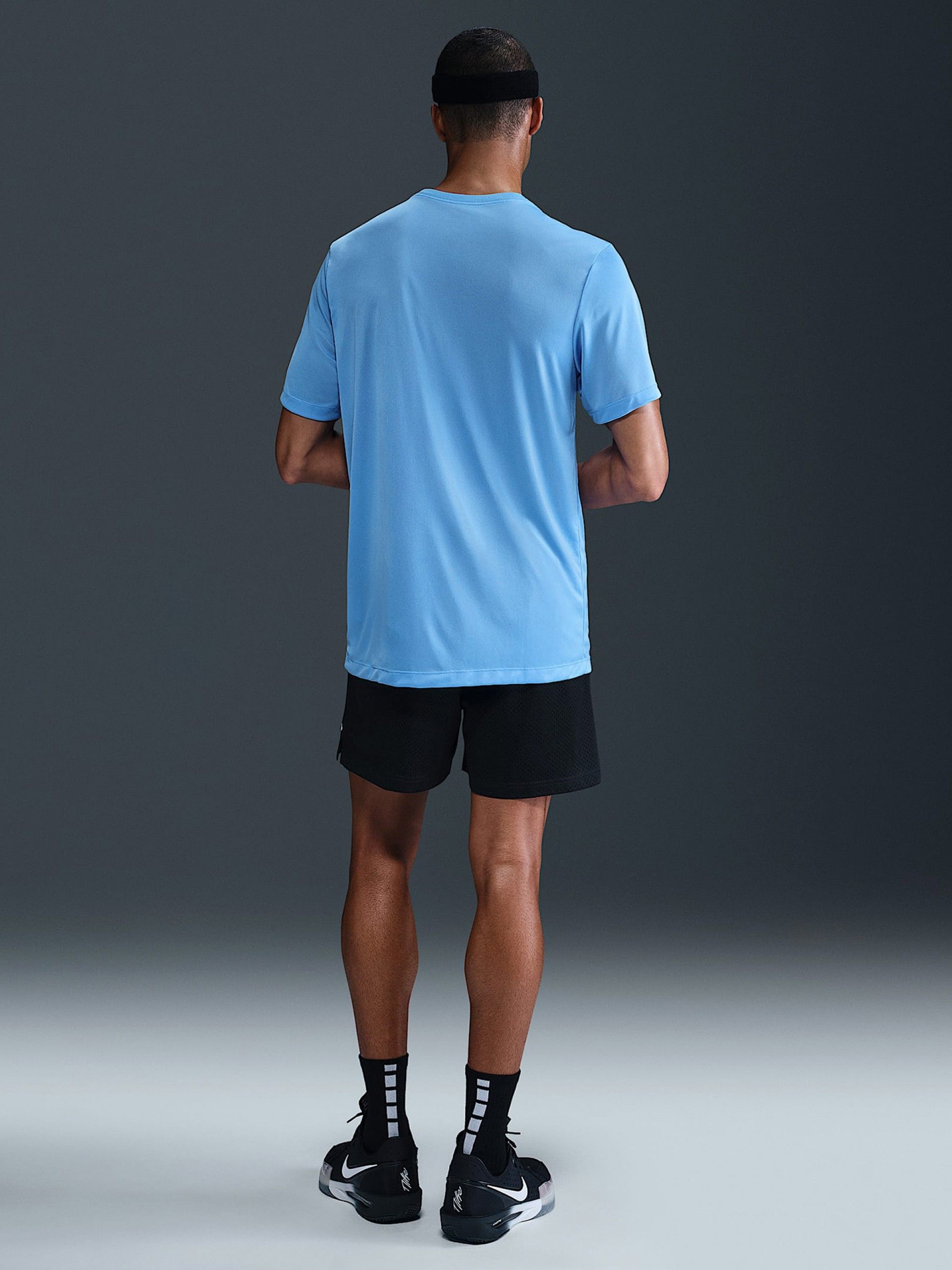 Camiseta de Baloncesto Nike Dri-FIT Azul Claro Para Hombre