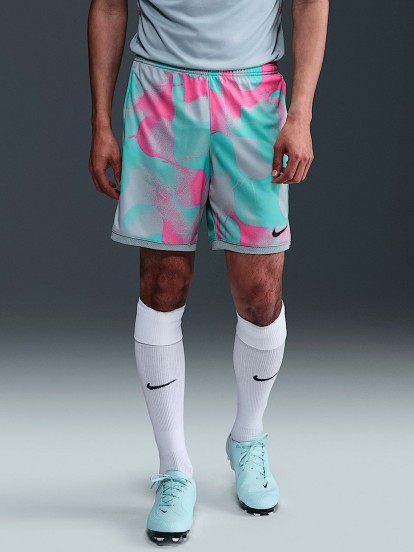 Pantalones Cortos de Ftbol Nike Academy+ Dri-FIT Verdes y Rosa Para Hombre