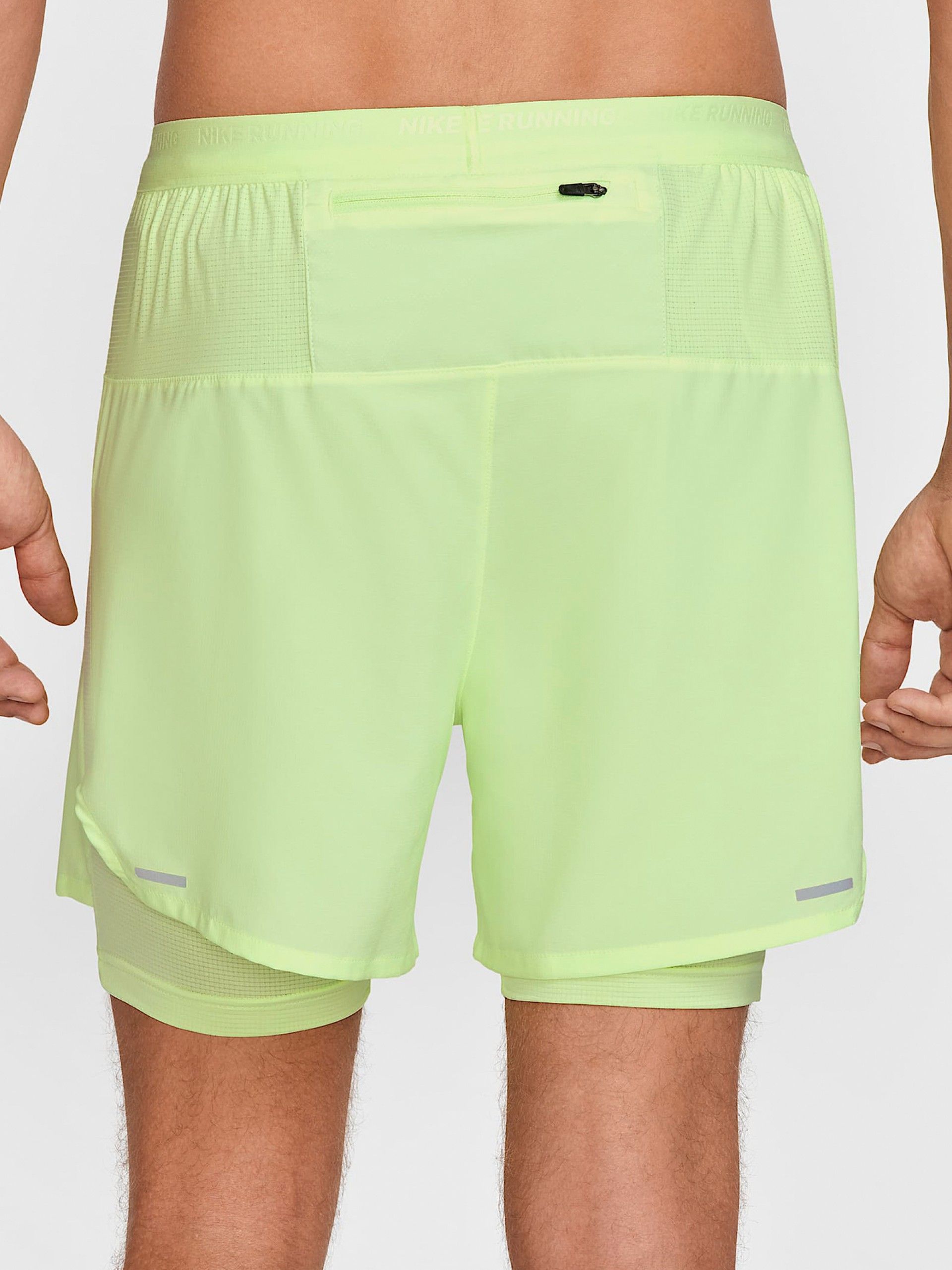 Calções de Running Nike Dri-FIT Stride Hybrid 13cm Verdes Para Homem