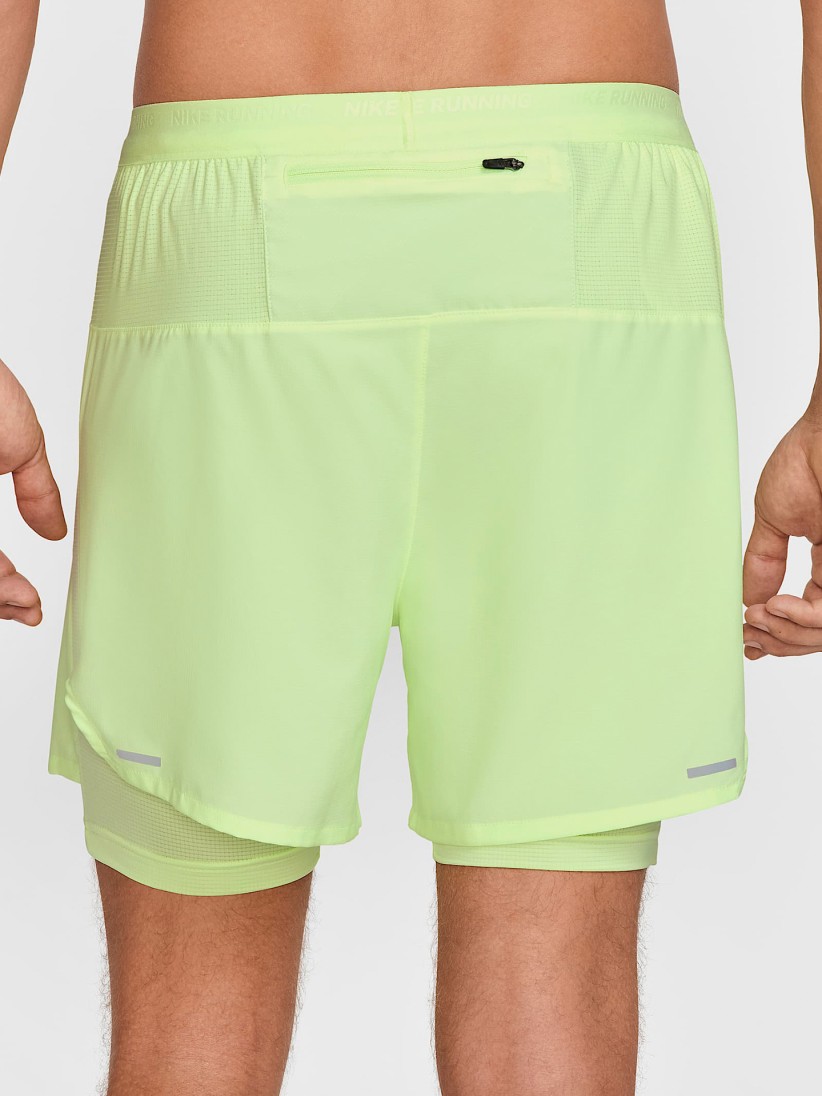 Nike Dri-FIT Stride Hybrid 13cm Green Running Shorts For Men