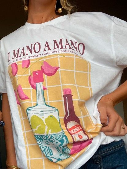 Camiseta Susmie's 1 Mano A Mano De Por Vida Blanca