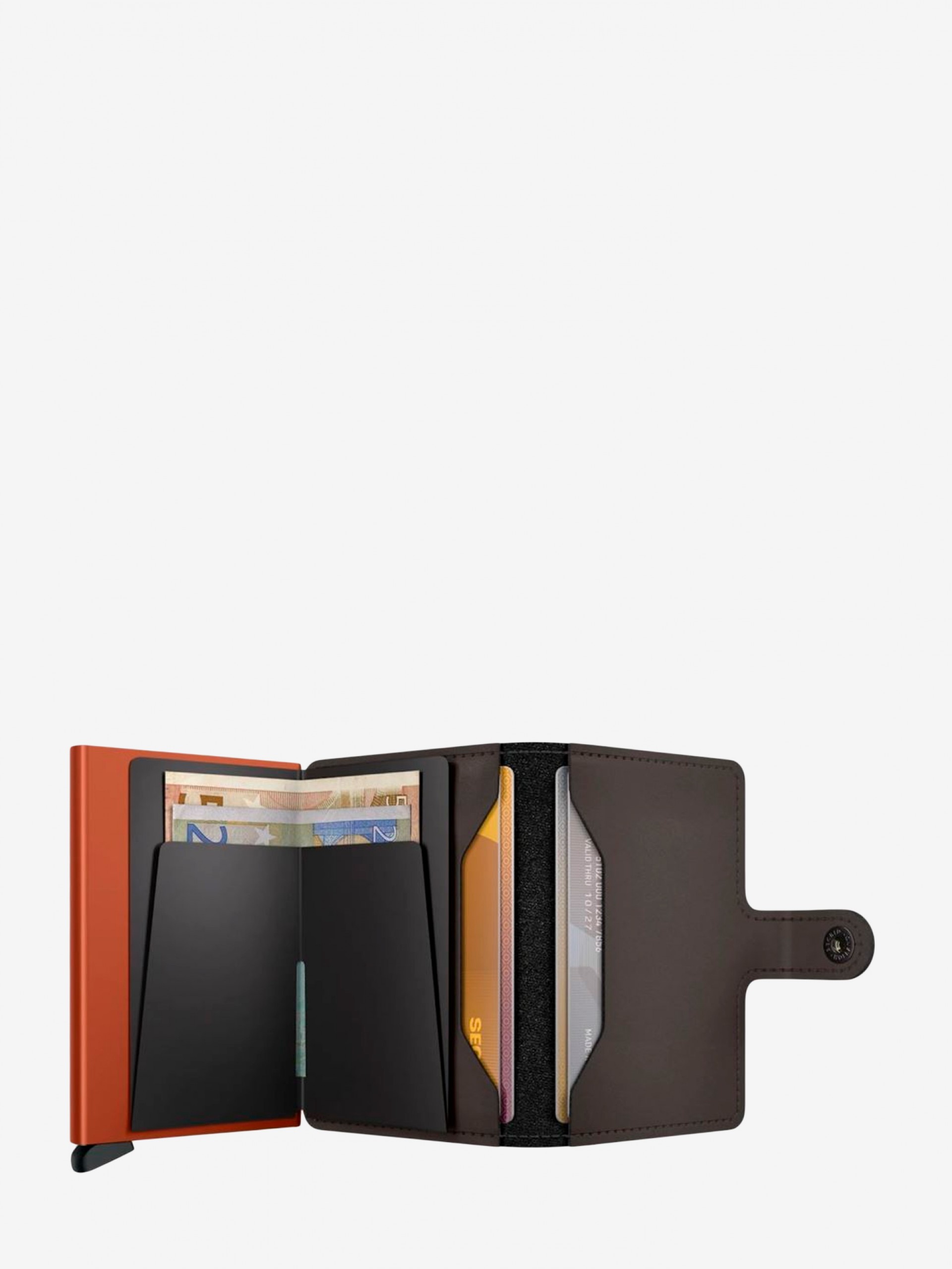 MM Secrid Brown and Orange Wallet
