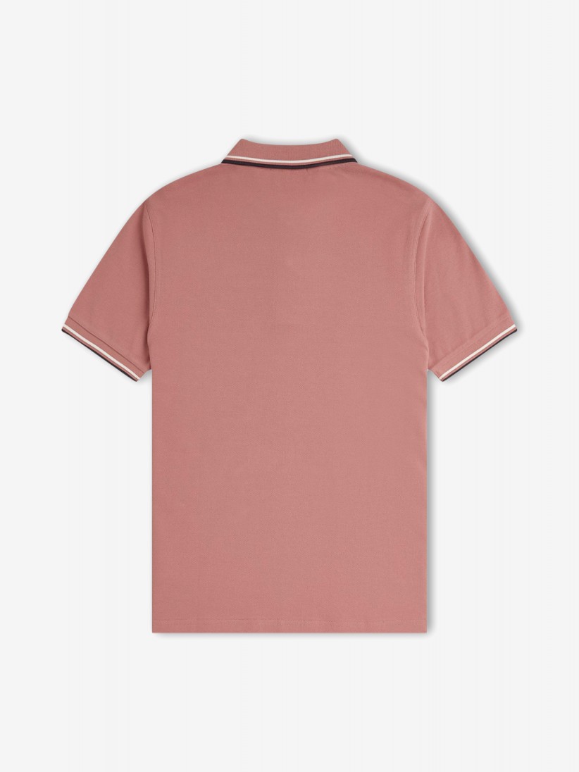 Polo Fred Perry M3600 Twin Tipped Rosa e Azul