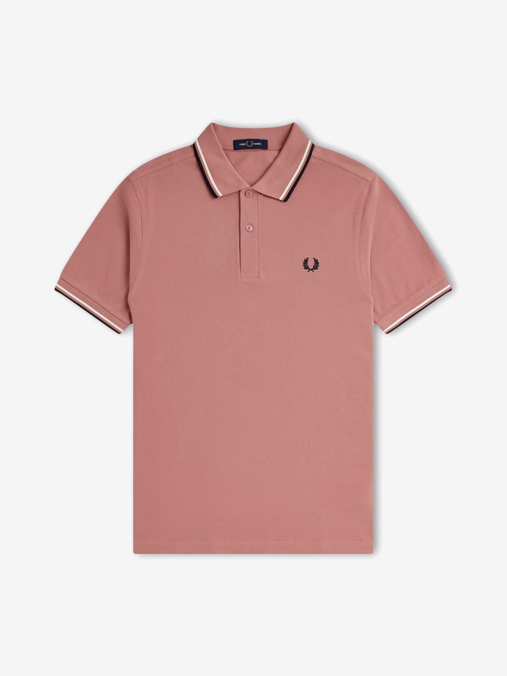 Fred Perry M3600 Twin Tipped Pink and Blue Polo Shirt