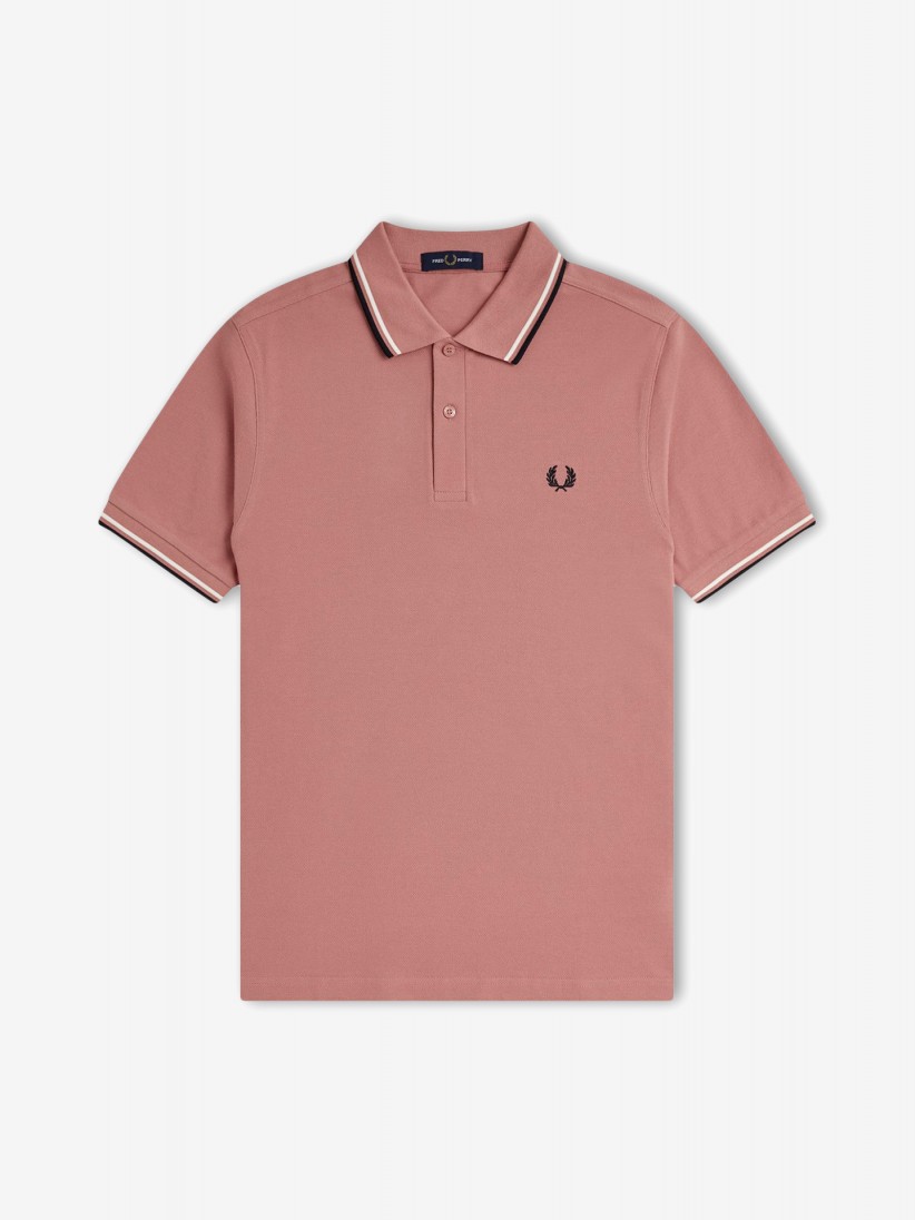 Polo Fred Perry M3600 Twin Tipped Rosa e Azul