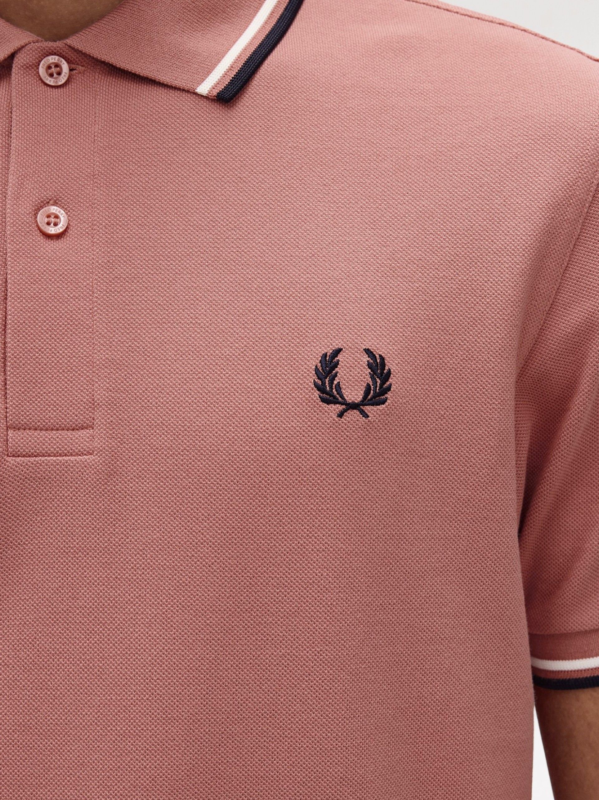 Fred Perry M3600 Twin Tipped Pink and Blue Polo Shirt