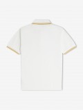 Polo Fred Perry M3600 Twin Tipped Blanco y Amarillo