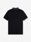 Fred Perry M3600 Twin Tipped Black and Blue Polo Shirt
