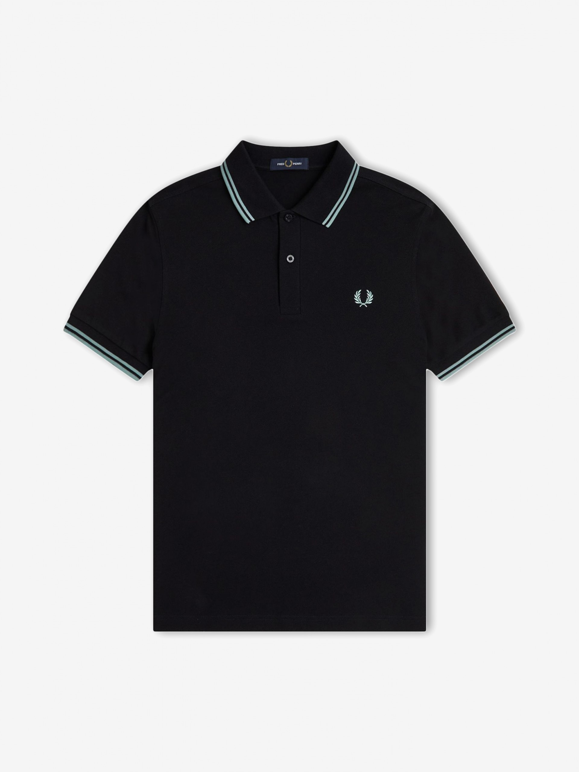 Polo Fred Perry M3600 Twin Tipped Negro y Azul