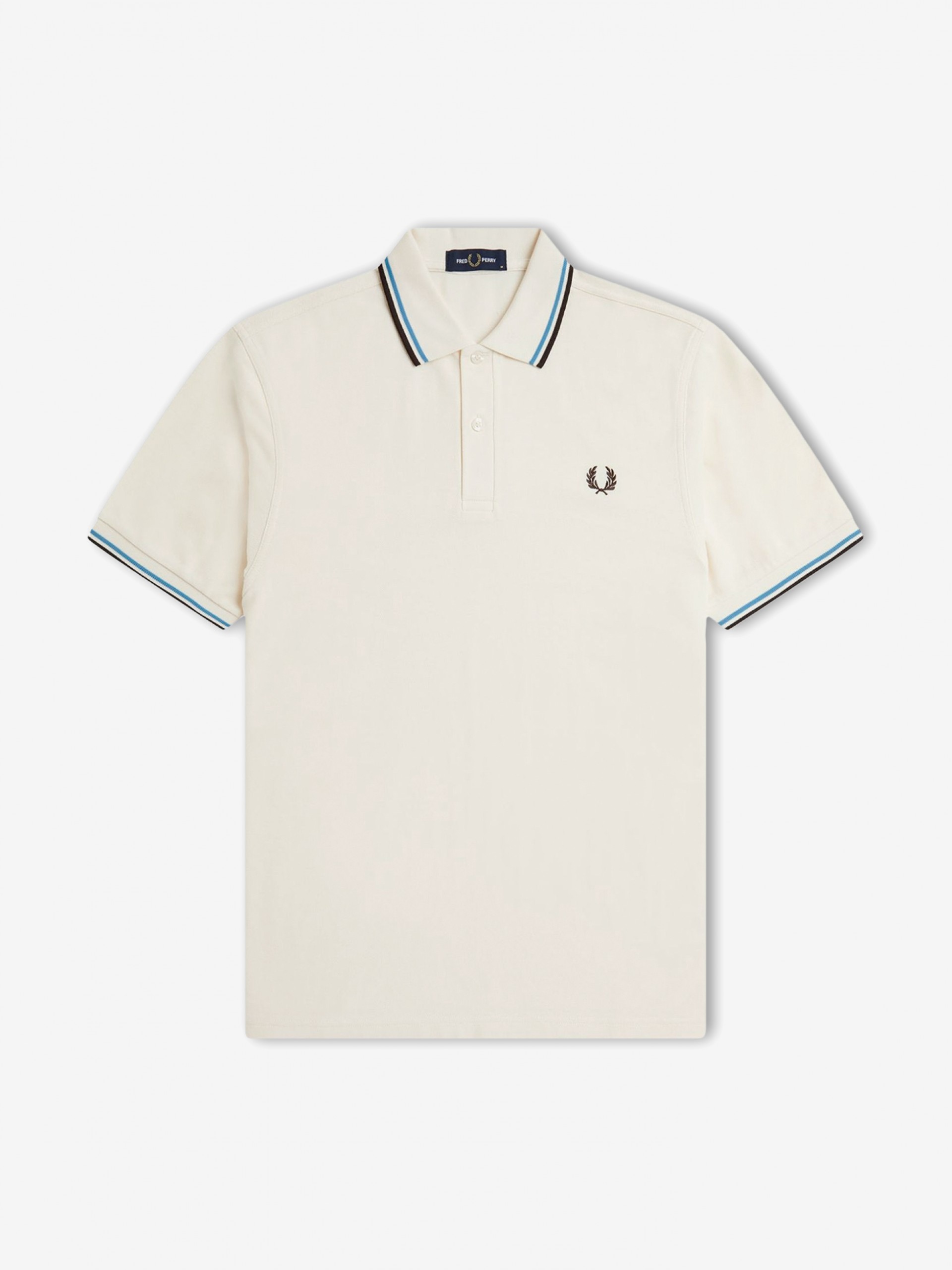 Fred Perry M3600 Twin Tipped Beige and Brown Polo Shirt