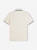 Polo Fred Perry M3600 Twin Tipped Bege e Castanho