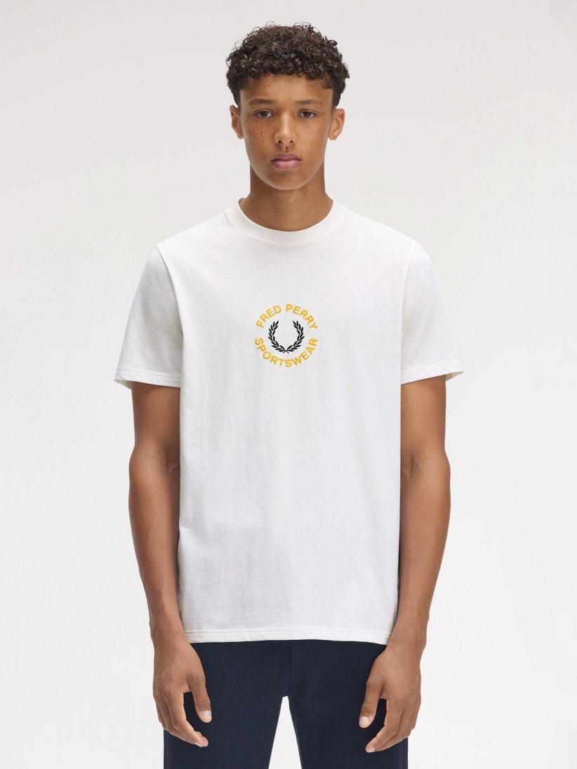 T-shirt Fred Perry Sportswear Graphic Branca
