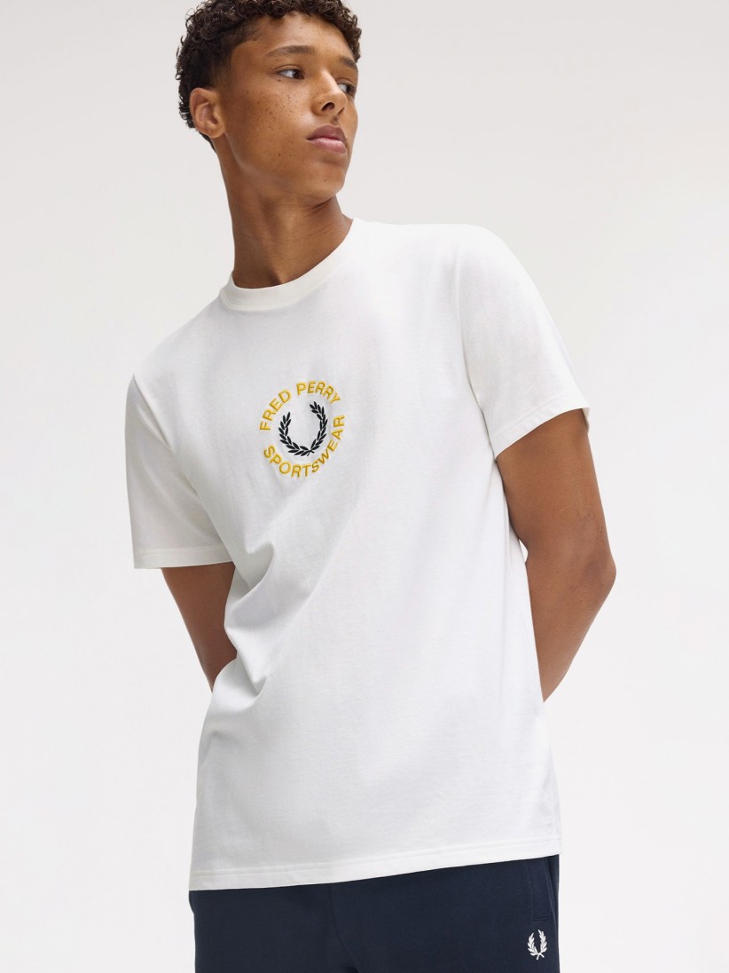 Fred Perry Sportswear Graphic White T-shirt - M9908-129