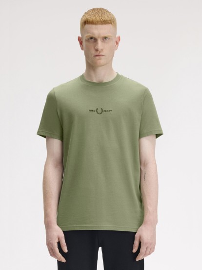 Camiseta Fred Perry Embroidered Verde