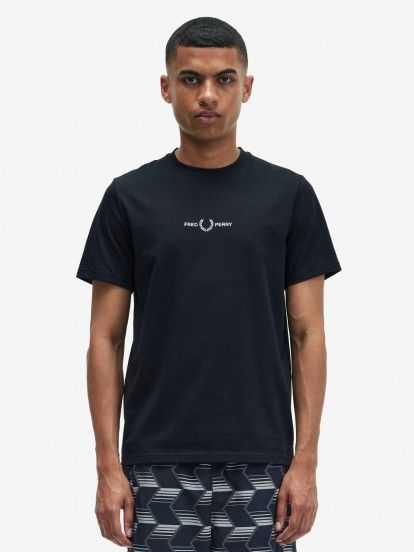 Camiseta Fred Perry Embroidered Azul