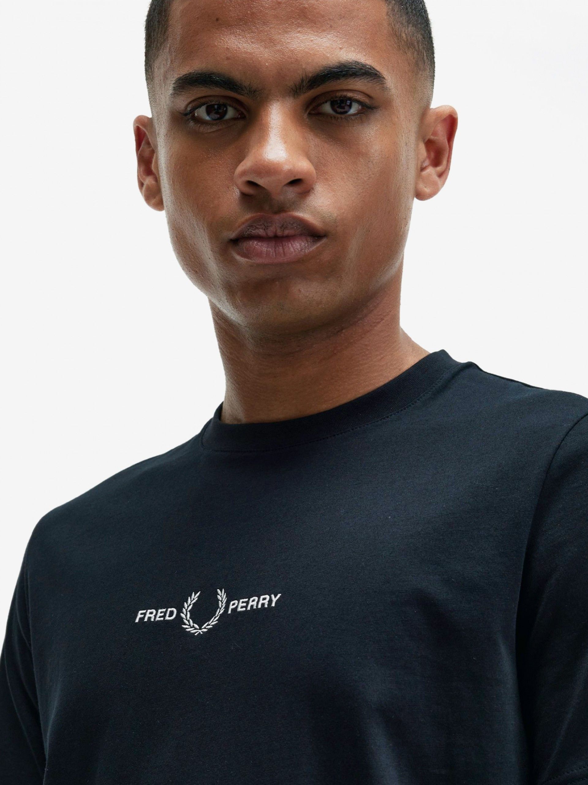 T-shirt Fred Perry Embroidered Azul
