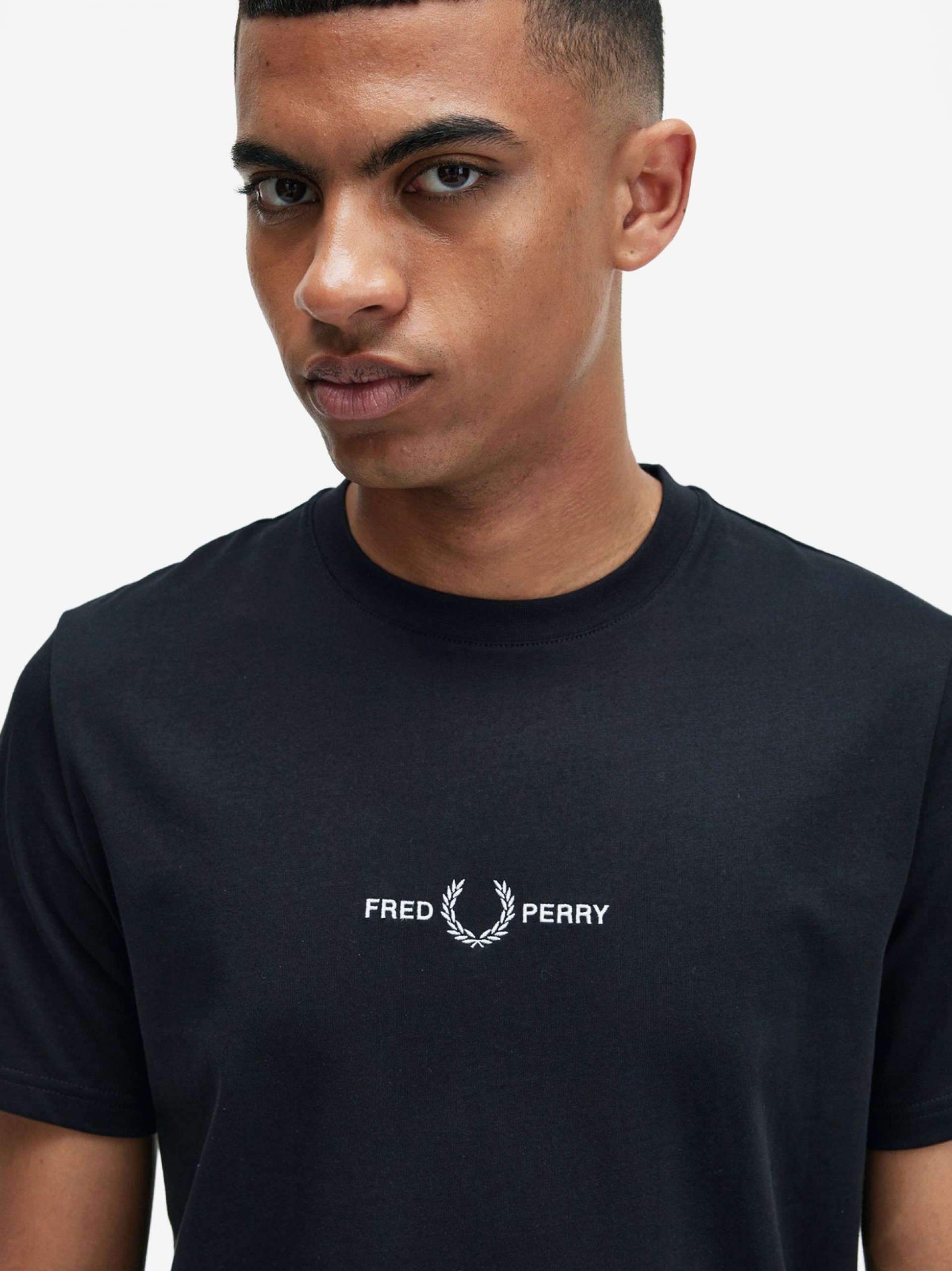 T-shirt Fred Perry Embroidered Azul