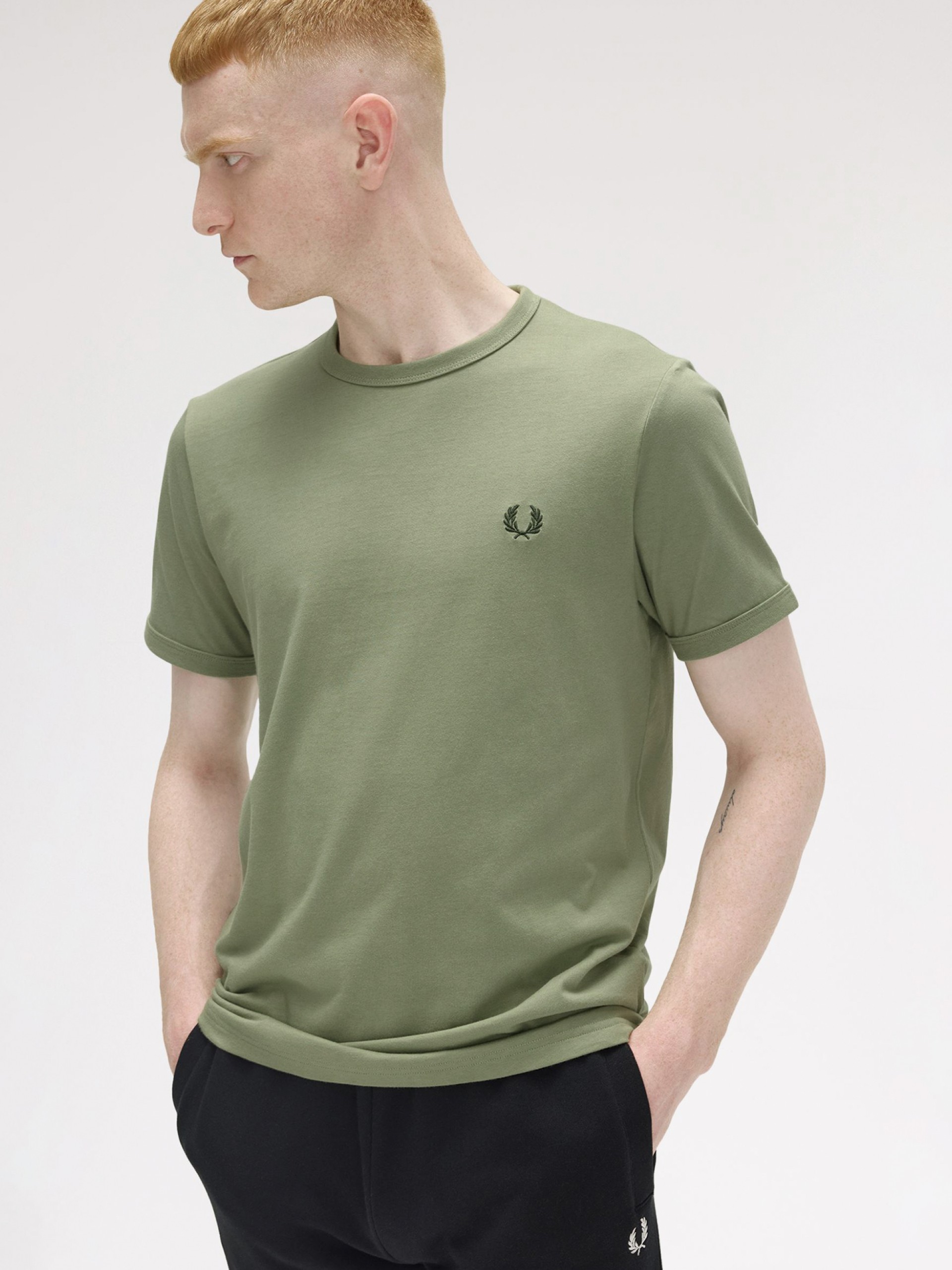 T-shirt Fred Perry Ringer Verde